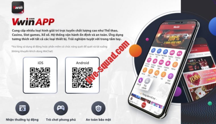 ứng dụng vwin mobile app